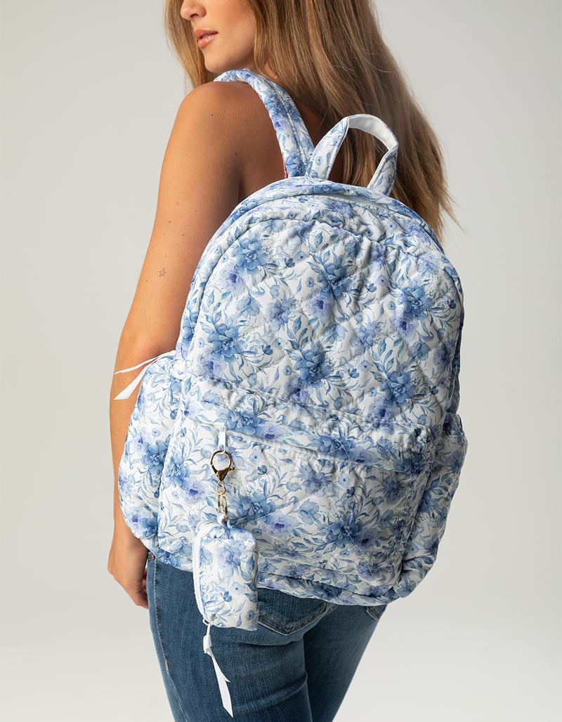 TILLYS Quilted Floral Backpack image number 11