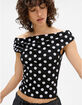 BDG Urban Outfitters Fia Dot Womens Off The Shoulder Top image number 4