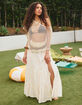 WEST OF MELROSE Womens Embroidered Maxi Skirt image number 1