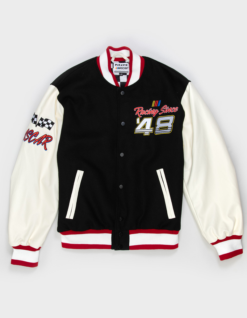 TILLYS x NASCAR Racing Team Mens Varsity Jacket image number 7