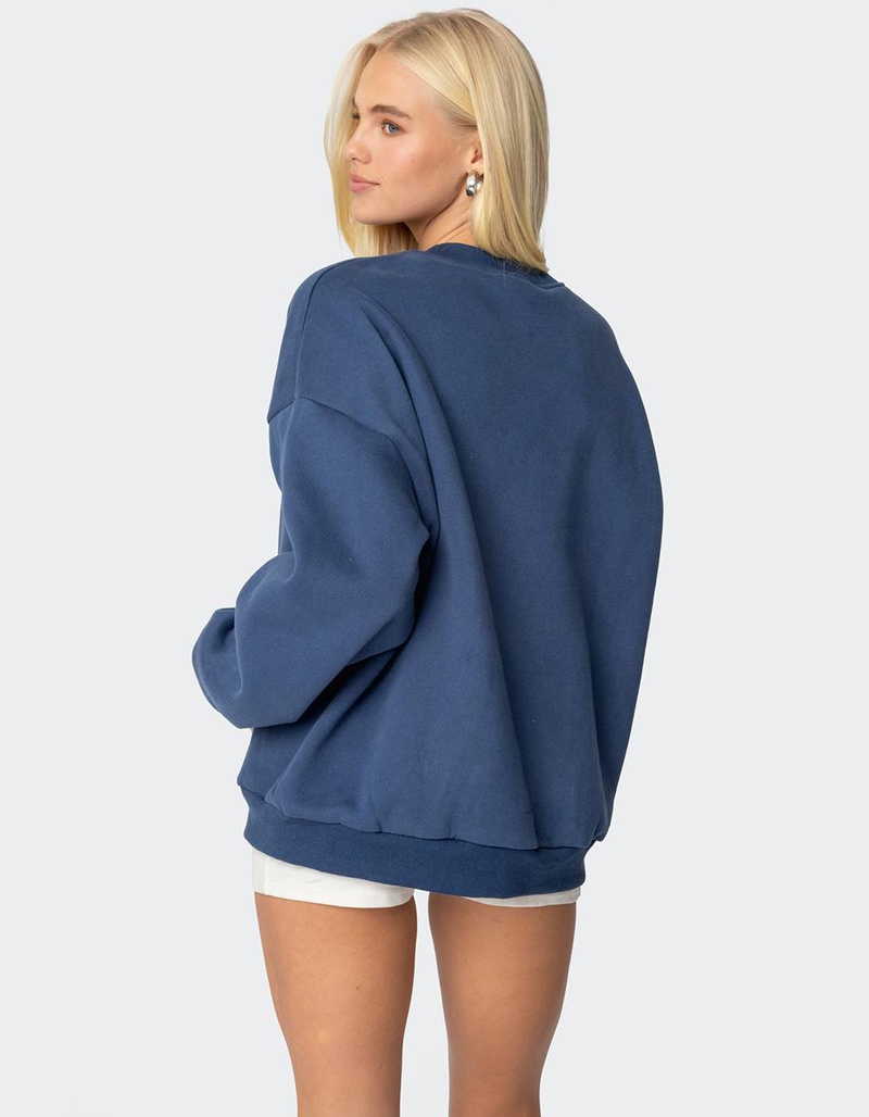 EDIKTED Manchester Embroidered Oversized Sweatshirt image number 3