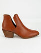 BEAST FASHION Chop Out Cognac Womens Booties image number 2