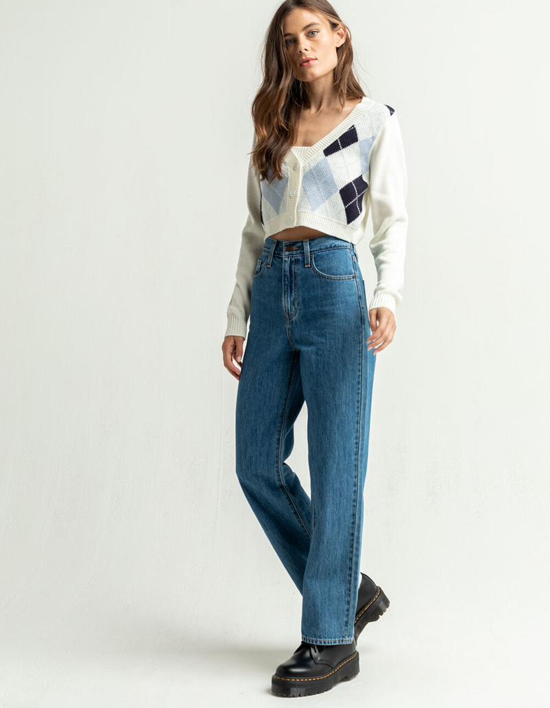 FULL TILT Argyle Womens Cardigan image number 3