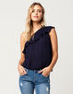 PATRONS OF PEACE One Shoulder Womens Top image number 1
