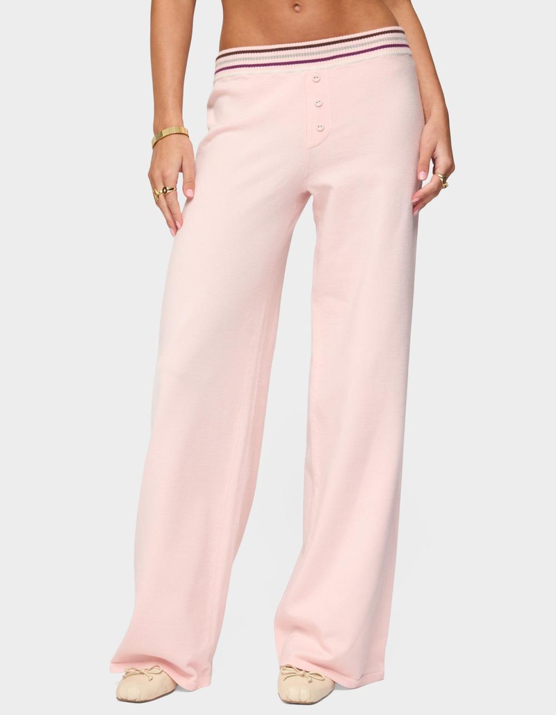 EDIKTED Miya Stripey Knit Pants image number 0