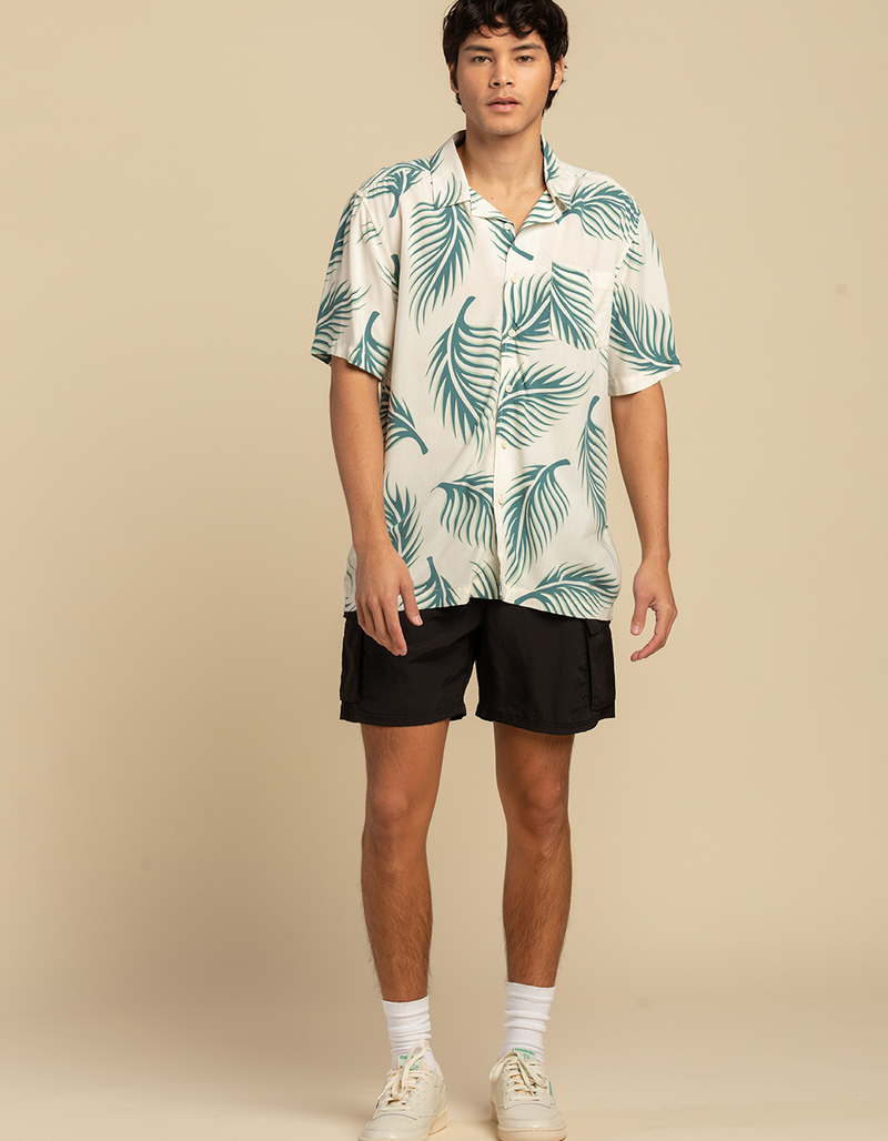 RSQ Mens Leaf Button Up Shirt image number 3