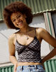FULL TILT Plaid Mesh Womens Cami image number 1
