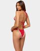 EDIKTED Bina Lacey Polka Dot Bikini Top image number 3