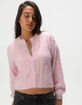RSQ Womens Cable Fuzzy Cardigan image number 3