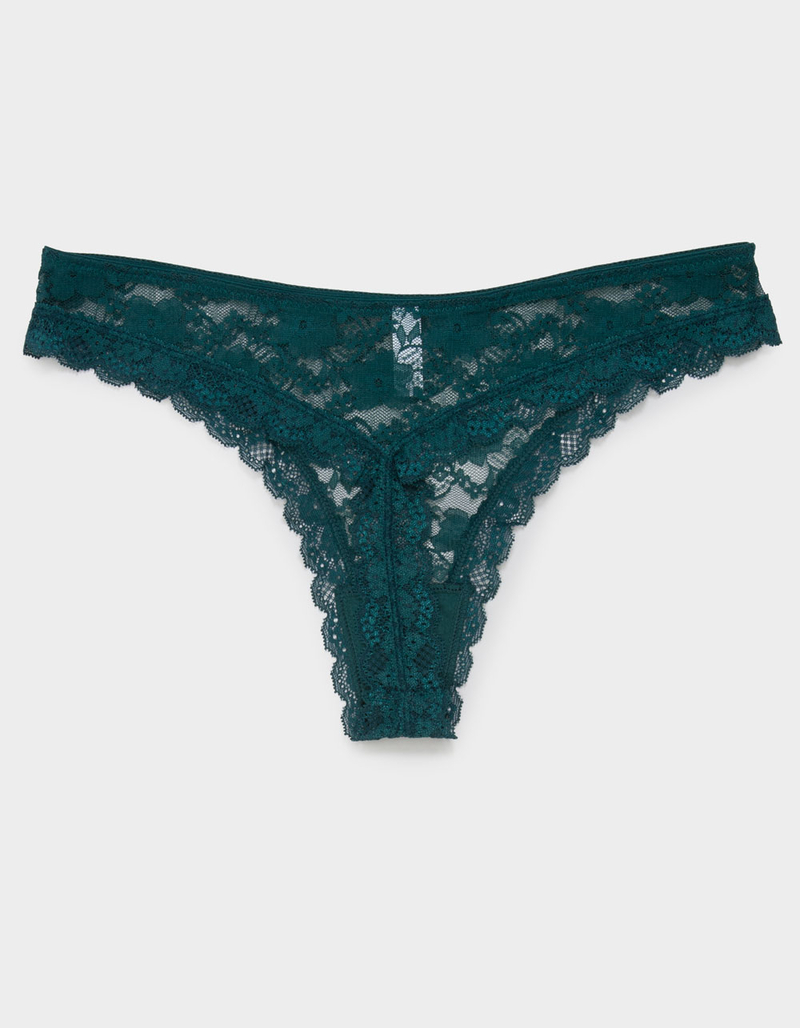 FULL TILT Allover Lace Thong image number 1