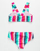 FULL TILT Stripe Bralette Hipster Girls Bikini Set image number 2