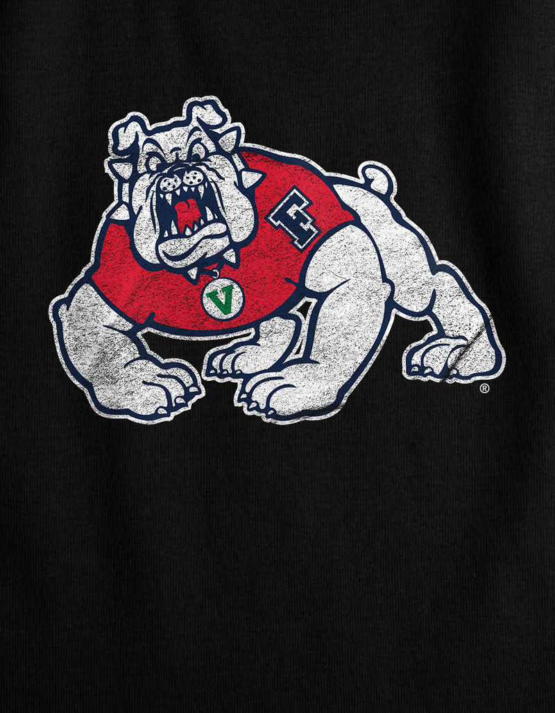 FRESNO STATE UNIVERSITY Distressed Primary Logo Womens Cropped Tank Top image number 2