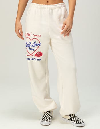 THE MAYFAIR GROUP Self Love Womens Oversized Jogger Sweatpants Primary Image