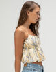 RSQ Womens Floral Bubble Babydoll Top image number 3