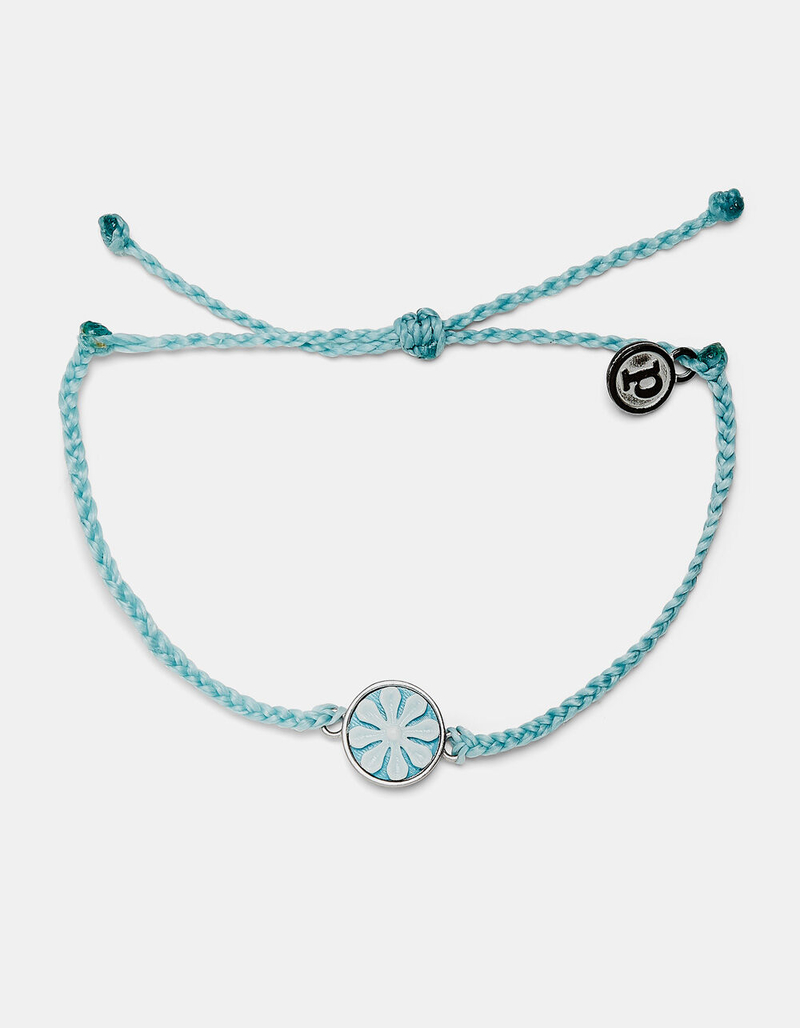 PURA VIDA Cameo Charm Ice Blue Braided Bracelet image number 0