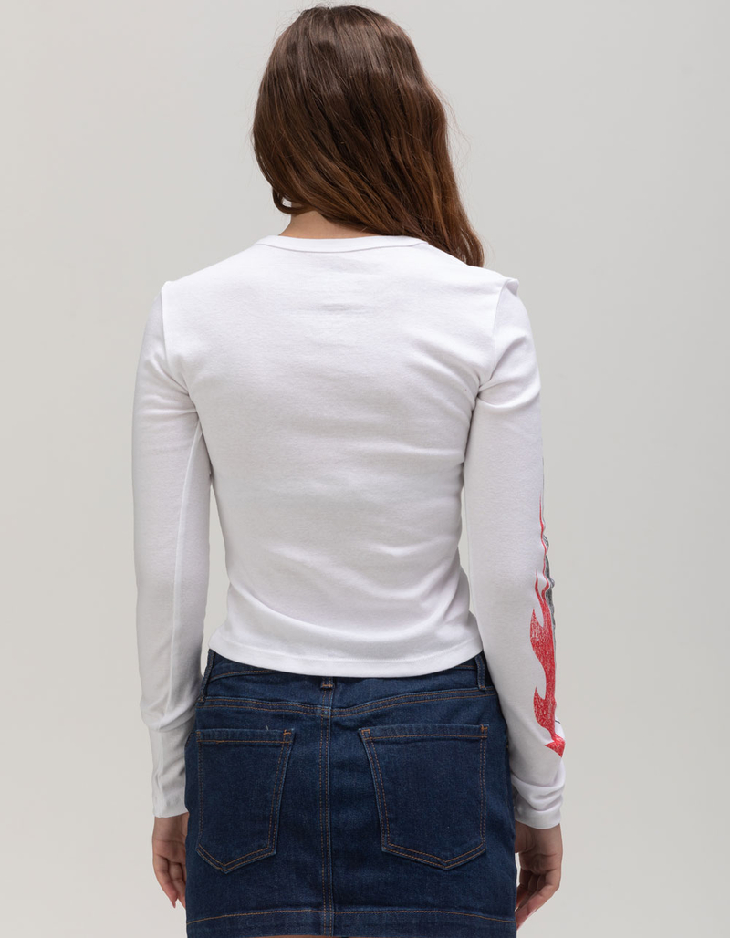 HONDA Womens Long Sleeve Baby Tee image number 3