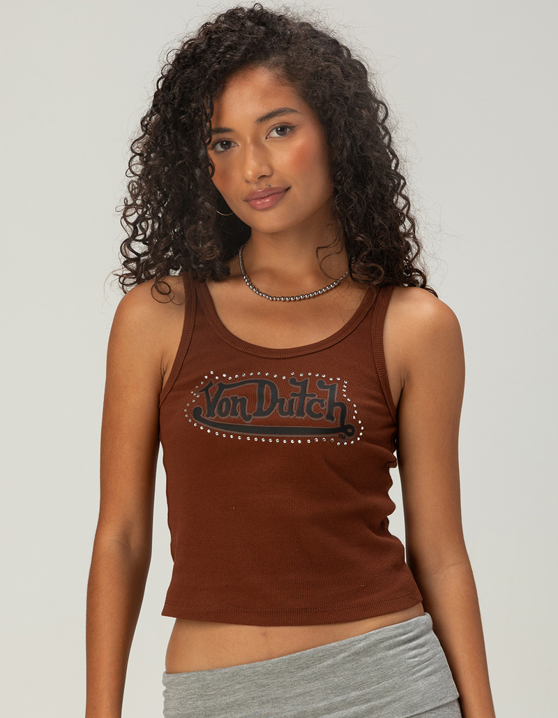 VON DUTCH Rhinestone Womens Tank Top image number 0