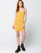 POLLY & ESTHER Ditsy Knit Mustard Slip Dress image number 4