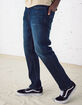 RSQ Mens Relaxed Taper Dark Vintage Wash Jeans image number 3