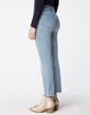 RSQ High Rise Light Wash Womens Straight Leg Jeans image number 3
