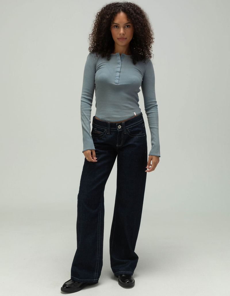 BDG Urban Outfitters Drake Henley Womens Long Sleeve Top image number 1