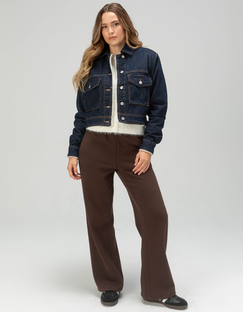 RSQ Womens Sherpa Lined Denim Jacket Alternative Image