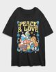 THE SMURFS Flower Power Womens Oversized Tee image number 1