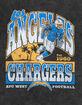 THE WILD COLLECTIVE Los Angeles Chargers Player Mens Washed Boxy Tee image number 2