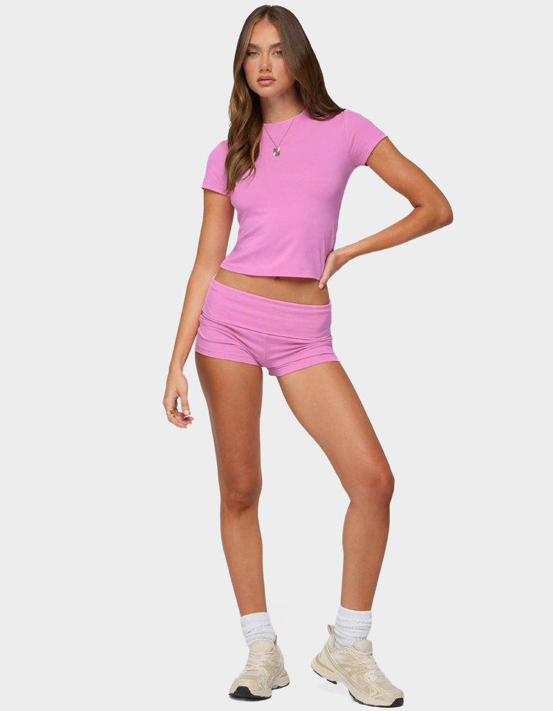 EDIKTED Marleaux Foldover Shorts image number 3