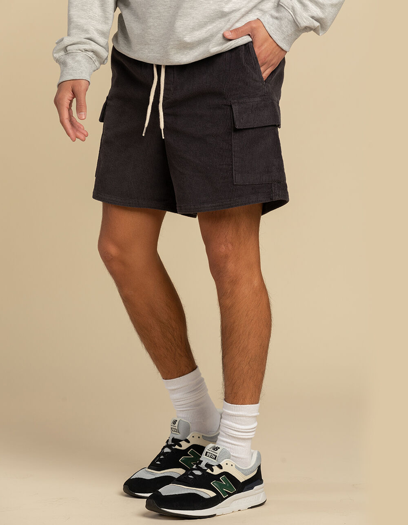 RSQ Mens Corduroy Cargo Pull On Shorts image number 1
