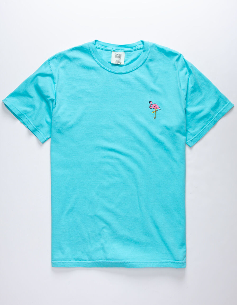 RIOT SOCIETY Flamingo Embroidered Mens T-Shirt image number 0