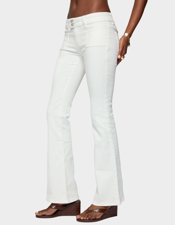 EDIKTED Mattea Low Rise Flared Jeans Alternative Image