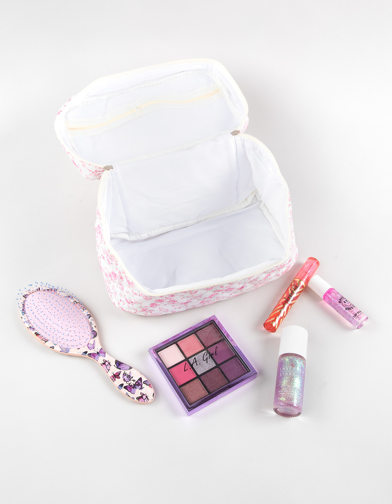 TILLYS Quilted Floral Cosmetic Bag image number 4