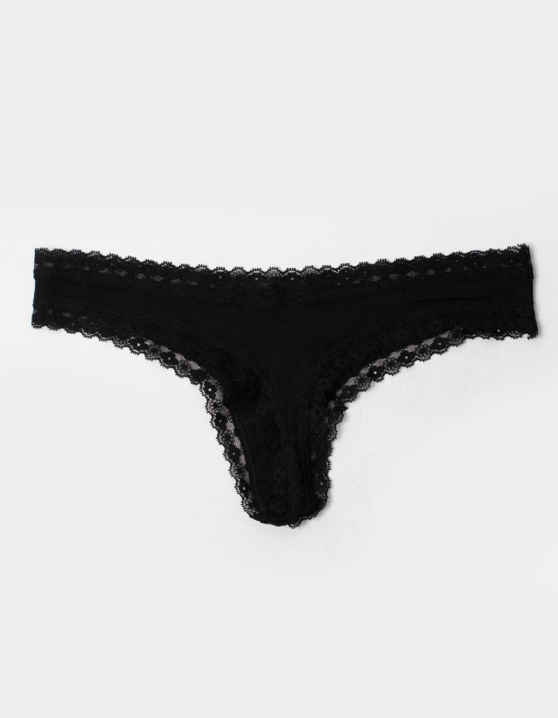 FULL TILT Lace Trim Thong image number 1