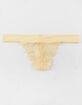 FULL TILT Don't Wanna Know Light Yellow Lace Thong image number 1