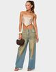 EDIKTED Sequin Backless Triangle Strapless Top image number 5
