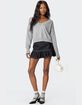 EDIKTED Eli Oversized V-Neck Knit Top image number 2