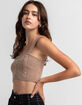 FULL TILT Womens Cable Knit Crop Cami image number 2