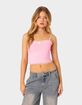 EDIKTED Alara Lace Trim Tank Top image number 1