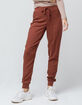 SKY AND SPARROW Solid Burnt Orange Womens Jogger Pants image number 1
