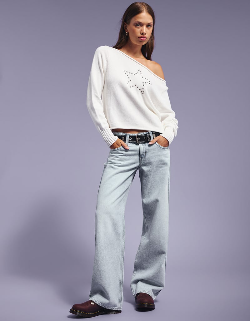 LEVI'S Superlow Loose Womens Jeans - Abraided Art image number 0