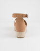 BAMBOO Scallop Espadrille Tan Womens Platform Sandals image number 4