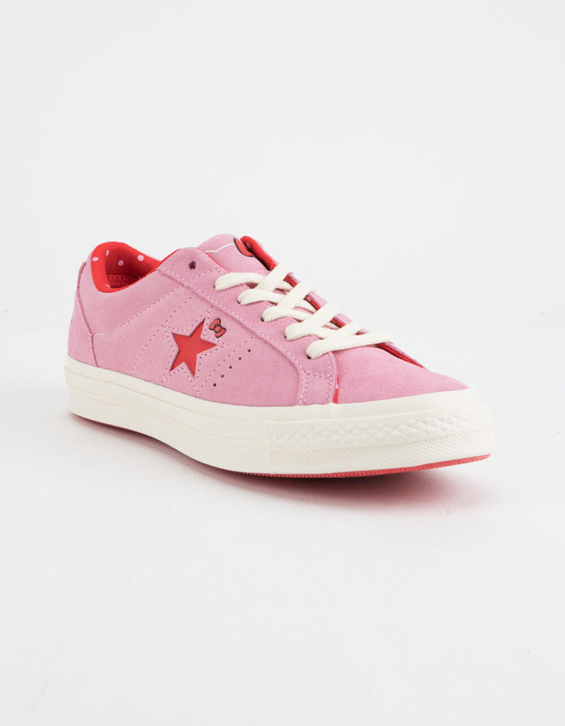 CONVERSE x Hello Kitty One Star Prism Pink & Firey Red Womens Shoes image number 1
