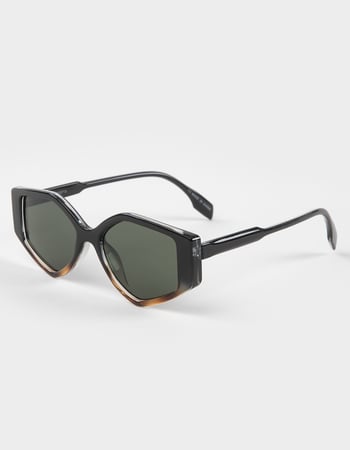 RSQ Geometric Tortoiseshell Rim Sunglasses Primary Image