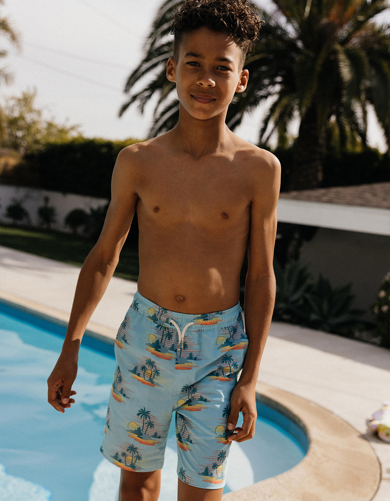 BLUE CROWN Island Fade Boys Swim Shorts image number 3