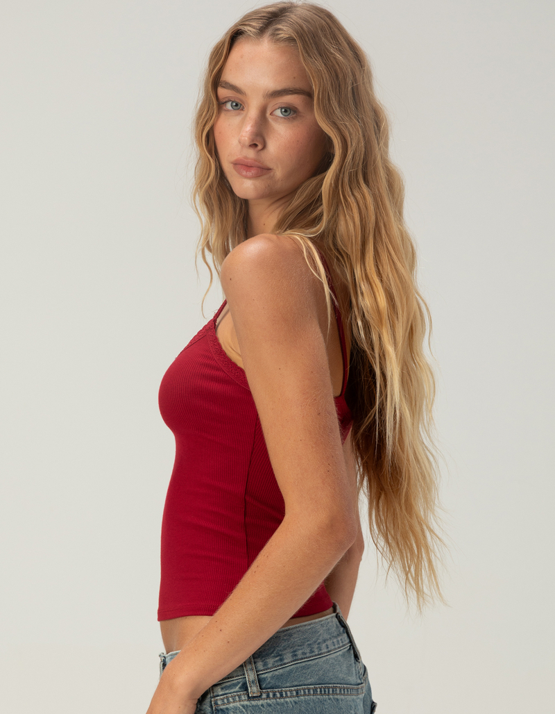 TILLYS Lace Trim Womens Cami image number 2