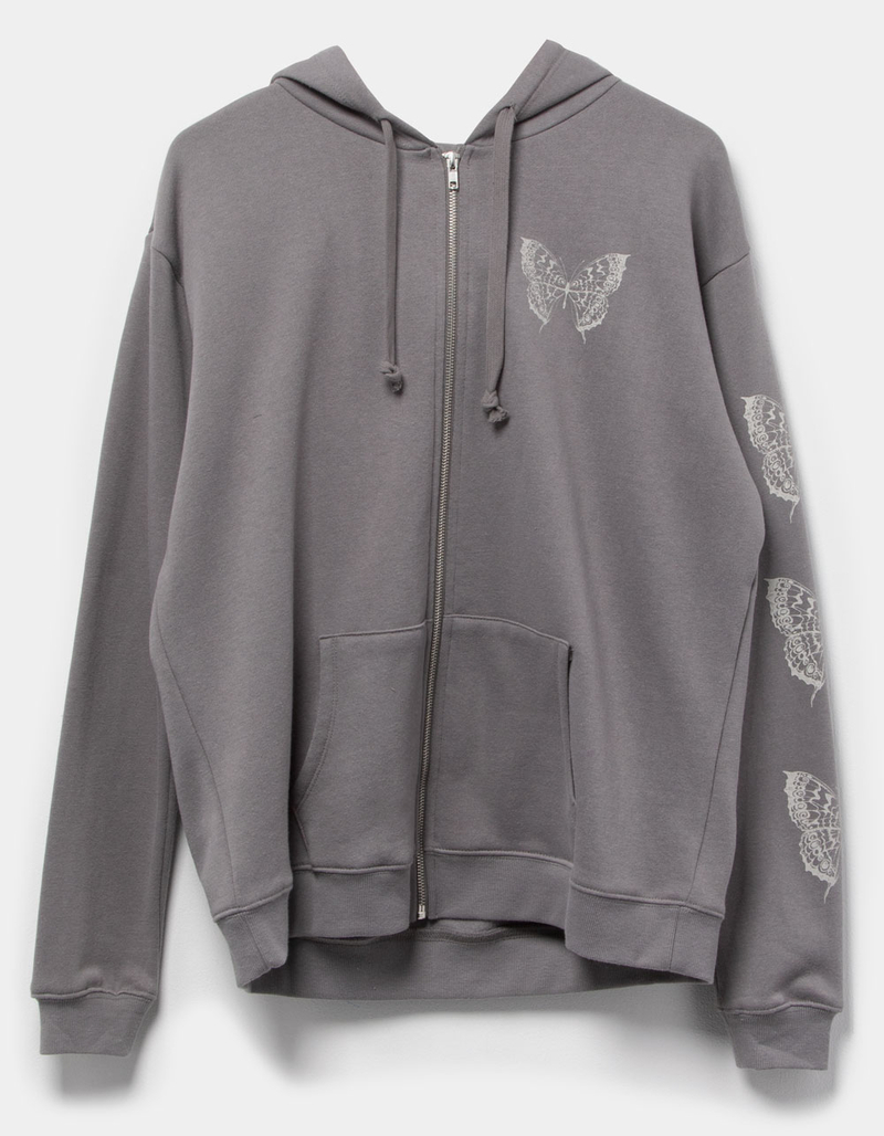 FULL TILT Butterfly Womens Zip-Up Hoodie image number 4