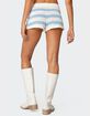 EDIKTED Amaris Striped Knit Shorts image number 4