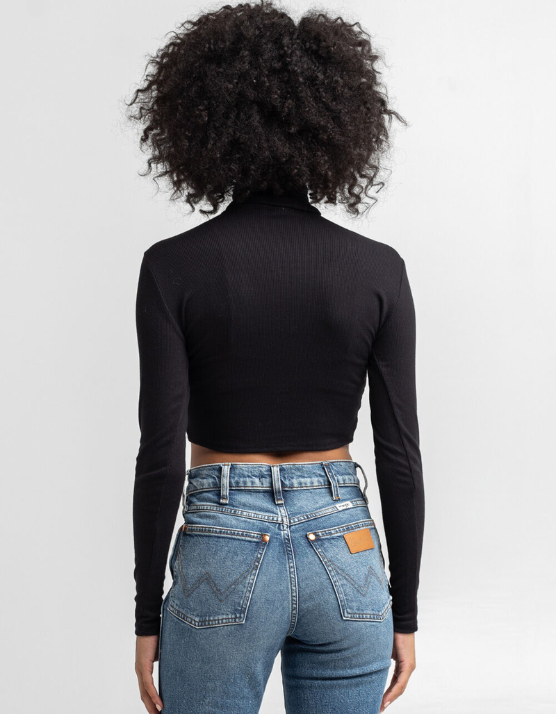 FULL TILT Essentials Womens Crop Turtleneck image number 2