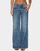 EDIKTED Casta Heart Low Rise Baggy Jeans image number 1
